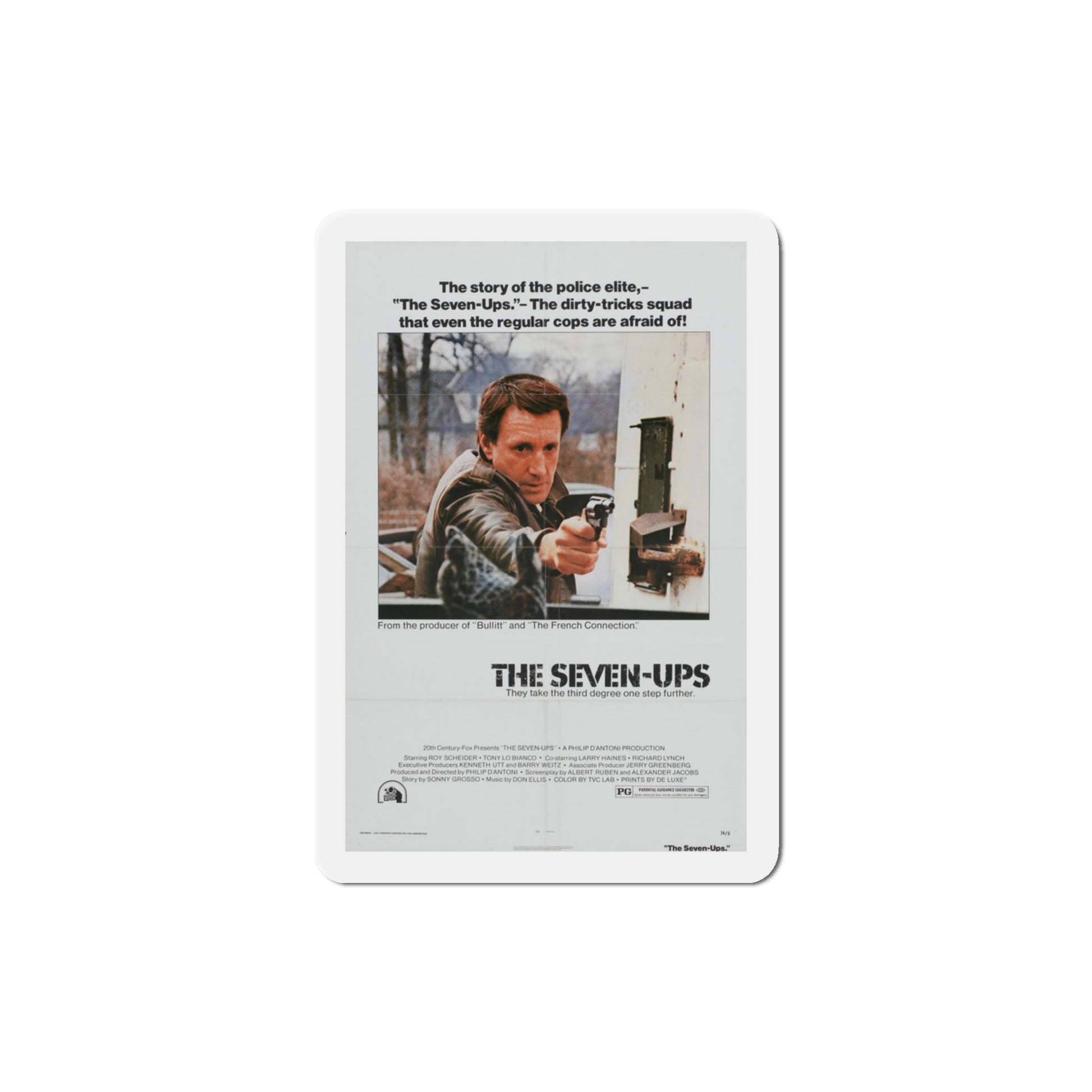 The Seven Ups 1973 Movie Poster Die-Cut Magnet-3" x 3"-The Sticker Space