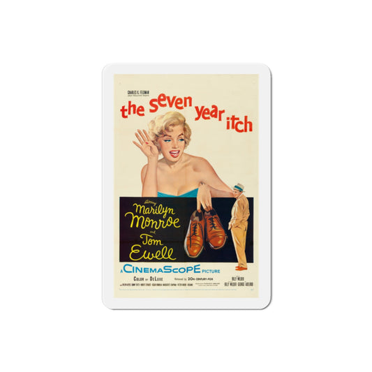 The Seven Year Itch 1955 Movie Poster Die-Cut Magnet-2 Inch-The Sticker Space