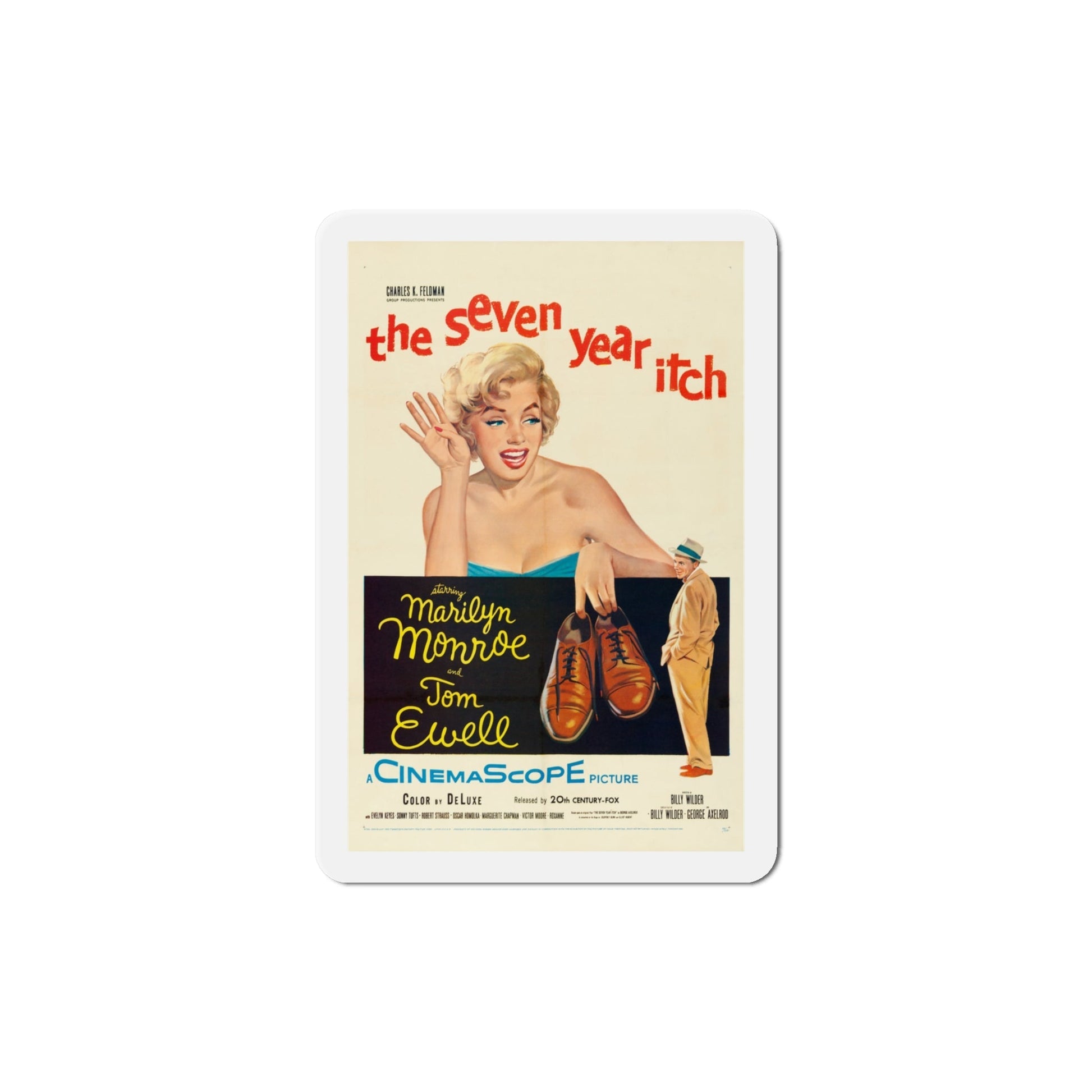 The Seven Year Itch 1955 Movie Poster Die-Cut Magnet-4 Inch-The Sticker Space