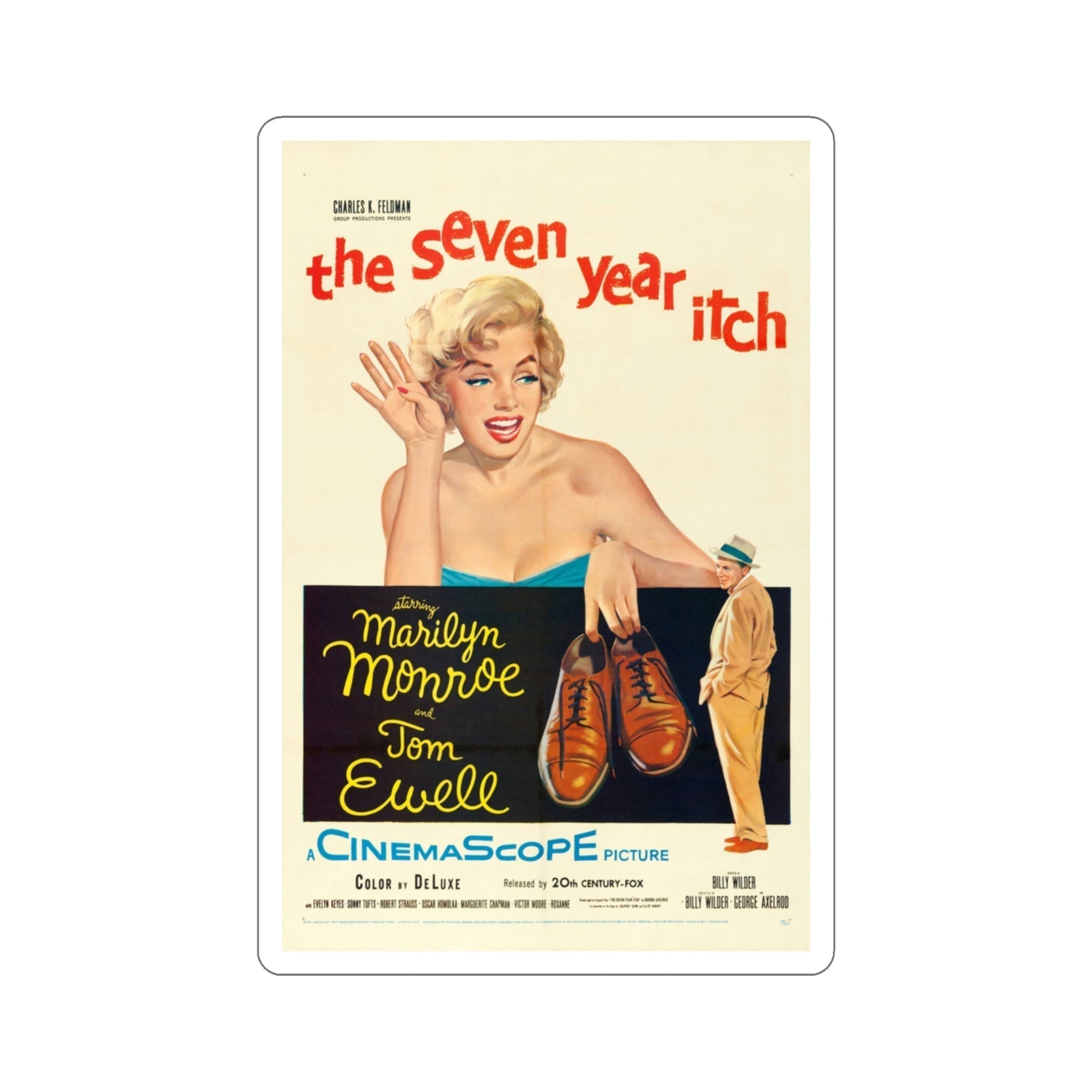 The Seven Year Itch 1955 Movie Poster STICKER Vinyl Die-Cut Decal-3 Inch-The Sticker Space