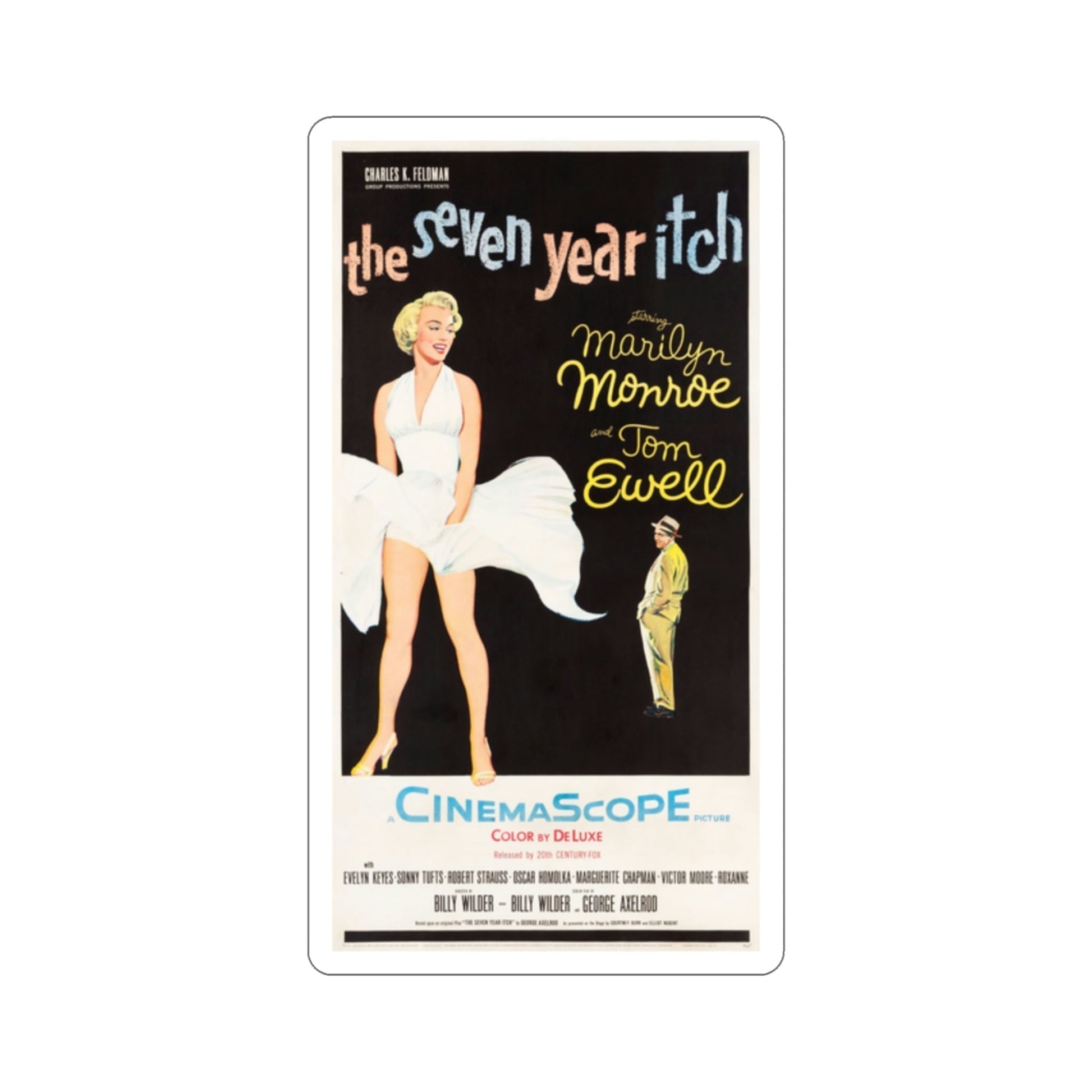 The Seven Year Itch 1955 v2 Movie Poster STICKER Vinyl Die-Cut Decal-2 Inch-The Sticker Space