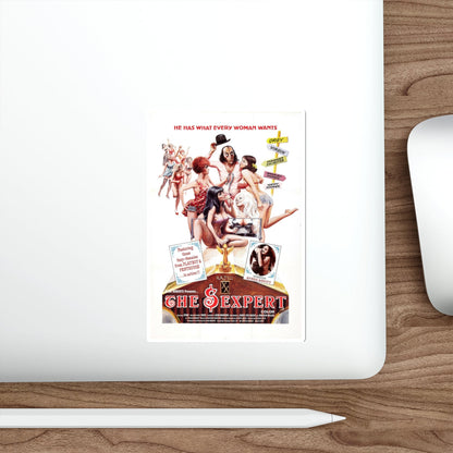 THE SEXPERT 1972 Movie Poster STICKER Vinyl Die-Cut Decal-The Sticker Space