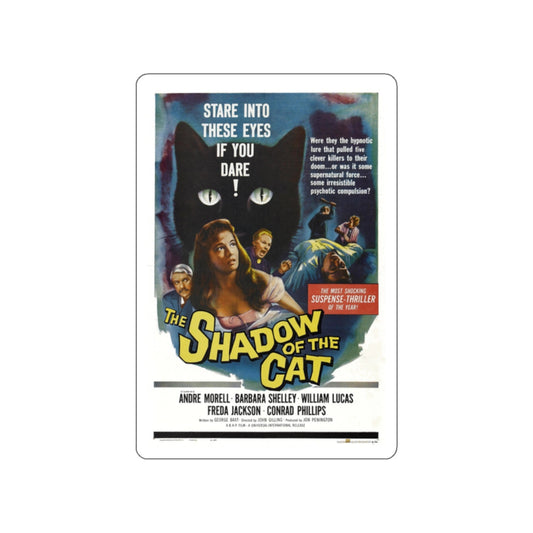 THE SHADOW OF THE CAT 1961 Movie Poster STICKER Vinyl Die-Cut Decal-White-The Sticker Space