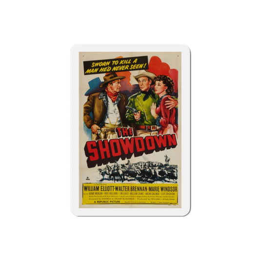 The Showdown 1950 Movie Poster Die-Cut Magnet-2 Inch-The Sticker Space