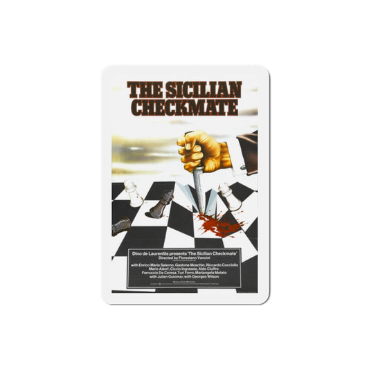 The Sicilian Checkmate 1972 Movie Poster Die-Cut Magnet-2" x 2"-The Sticker Space