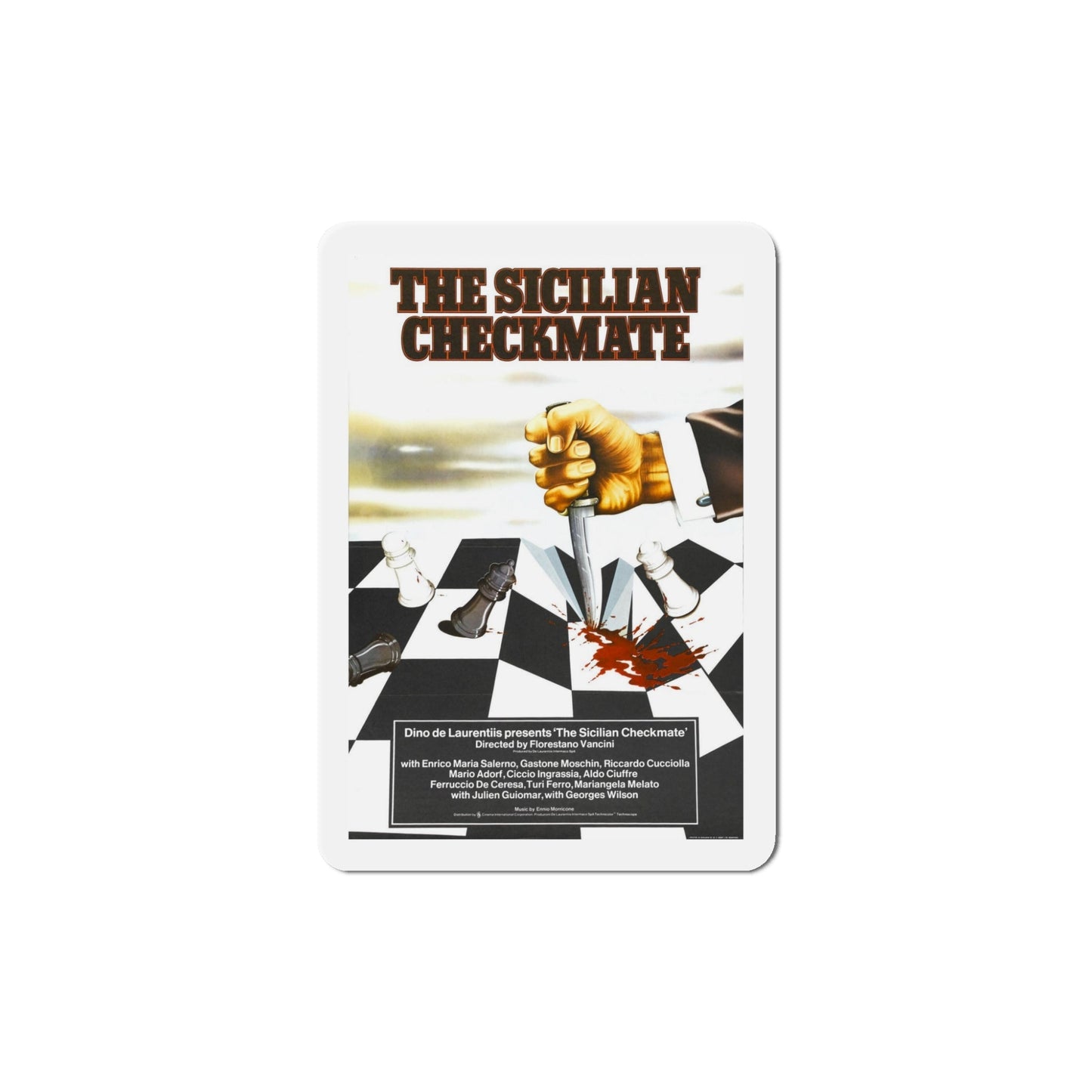 The Sicilian Checkmate 1972 Movie Poster Die-Cut Magnet-5" x 5"-The Sticker Space