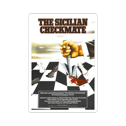 The Sicilian Checkmate 1972 Movie Poster STICKER Vinyl Die-Cut Decal-2 Inch-The Sticker Space