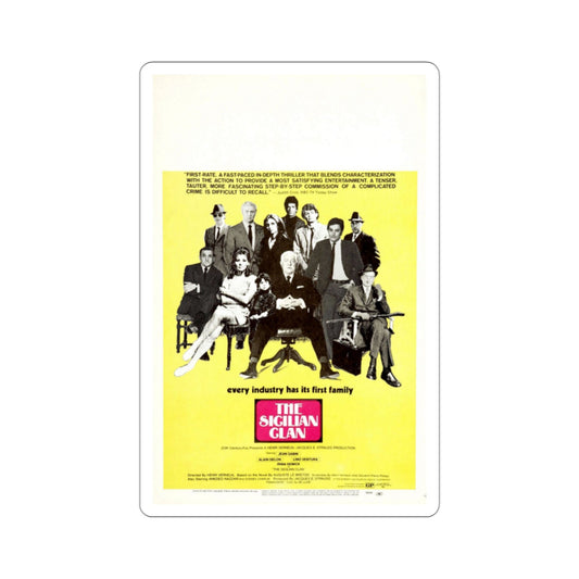 The Sicilian Clan 1970 Movie Poster STICKER Vinyl Die-Cut Decal-2 Inch-The Sticker Space