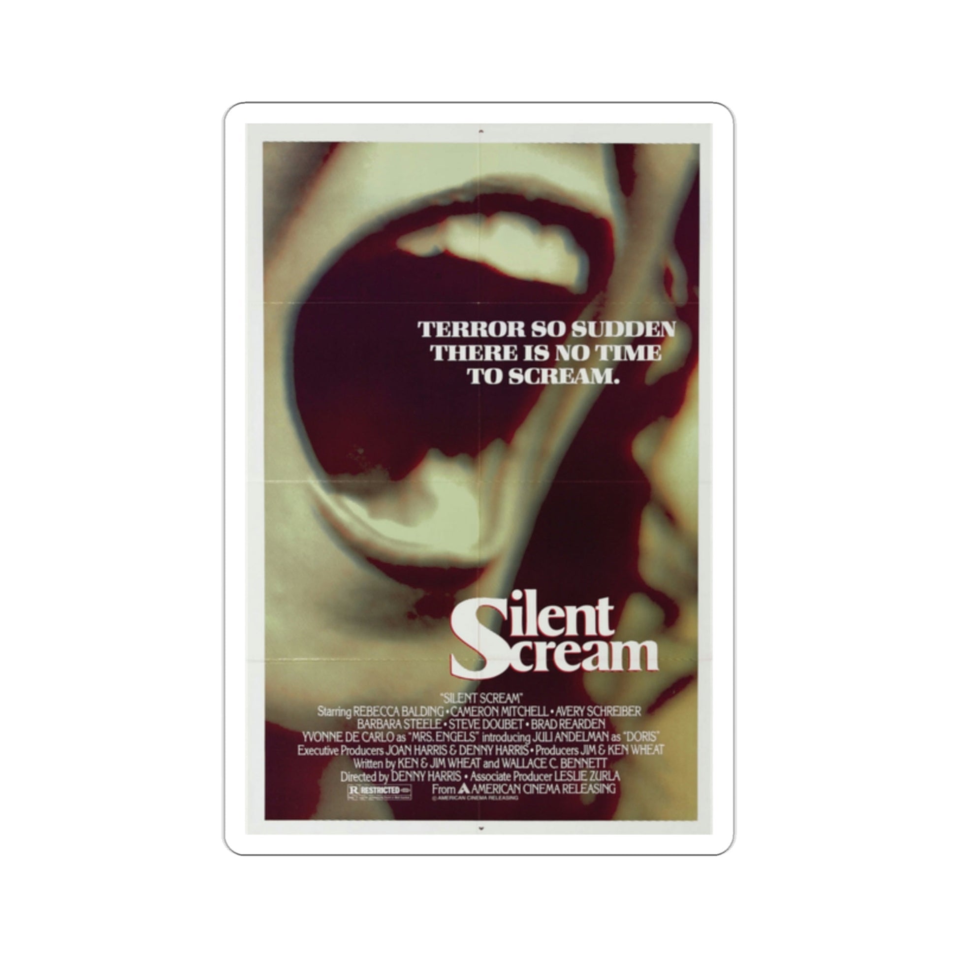 The Silent Scream 1979 Movie Poster STICKER Vinyl Die-Cut Decal-2 Inch-The Sticker Space
