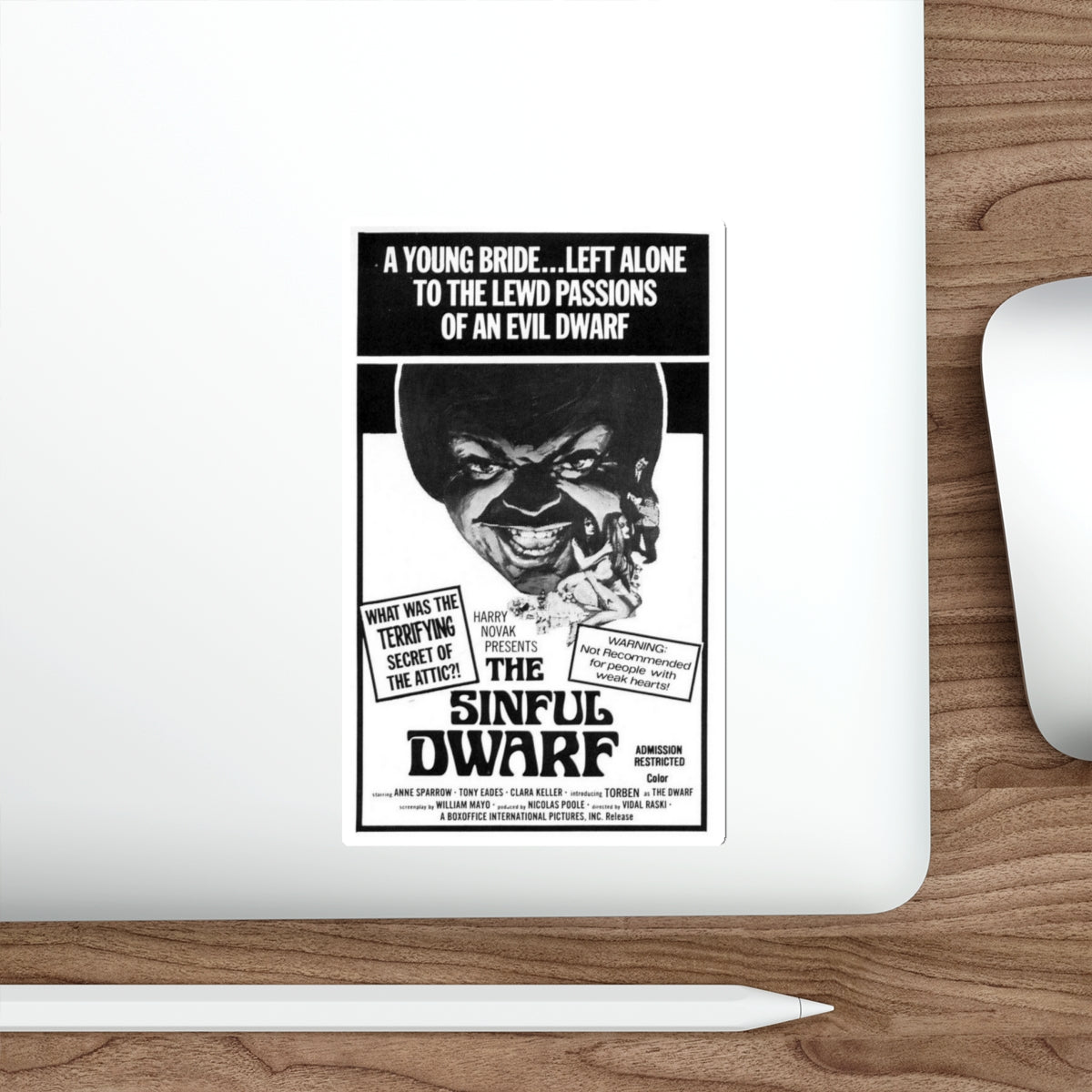 THE SINFUL DWARF 1973 Movie Poster STICKER Vinyl Die-Cut Decal-The Sticker Space