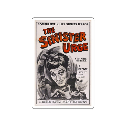 THE SINISTER URGE 1960 Movie Poster STICKER Vinyl Die-Cut Decal-White-The Sticker Space