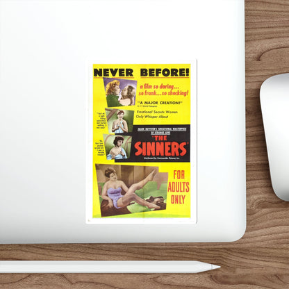 THE SINNERS 1949 Movie Poster STICKER Vinyl Die-Cut Decal-The Sticker Space