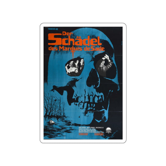 THE SKULL (GERMAN) 1965 Movie Poster STICKER Vinyl Die-Cut Decal-White-The Sticker Space