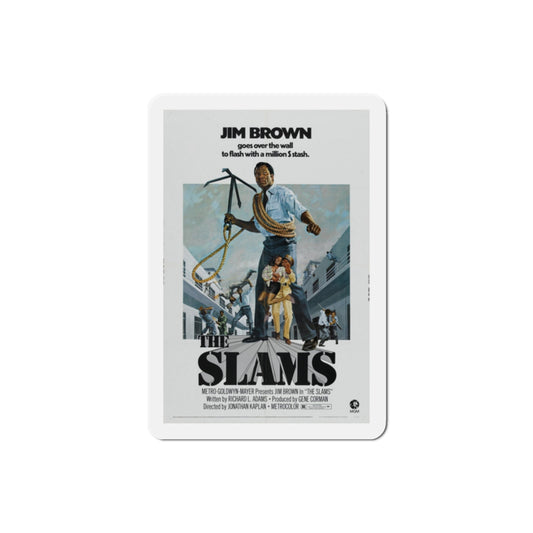 The Slams 1973 Movie Poster Die-Cut Magnet-2" x 2"-The Sticker Space