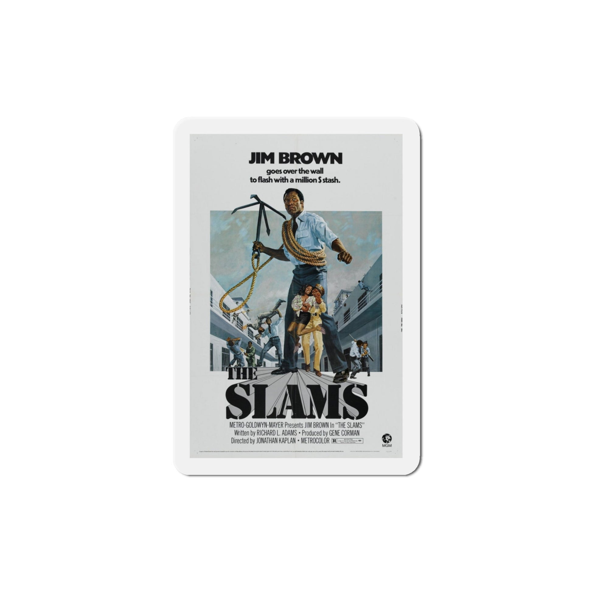 The Slams 1973 Movie Poster Die-Cut Magnet-4" x 4"-The Sticker Space