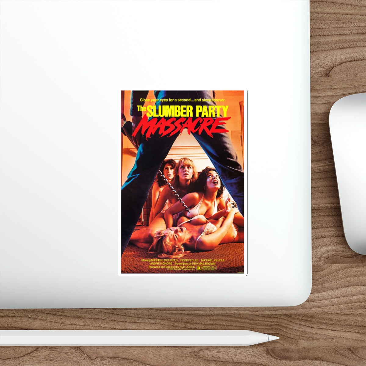 THE SLUMBER PARTY MASSACRE 1982 Movie Poster STICKER Vinyl Die-Cut Decal-The Sticker Space