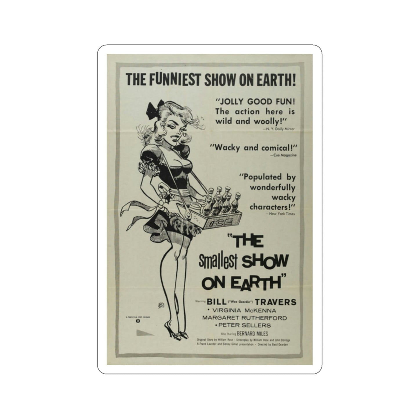 The Smallest Show on Earth 1957 Movie Poster STICKER Vinyl Die-Cut Decal-2 Inch-The Sticker Space