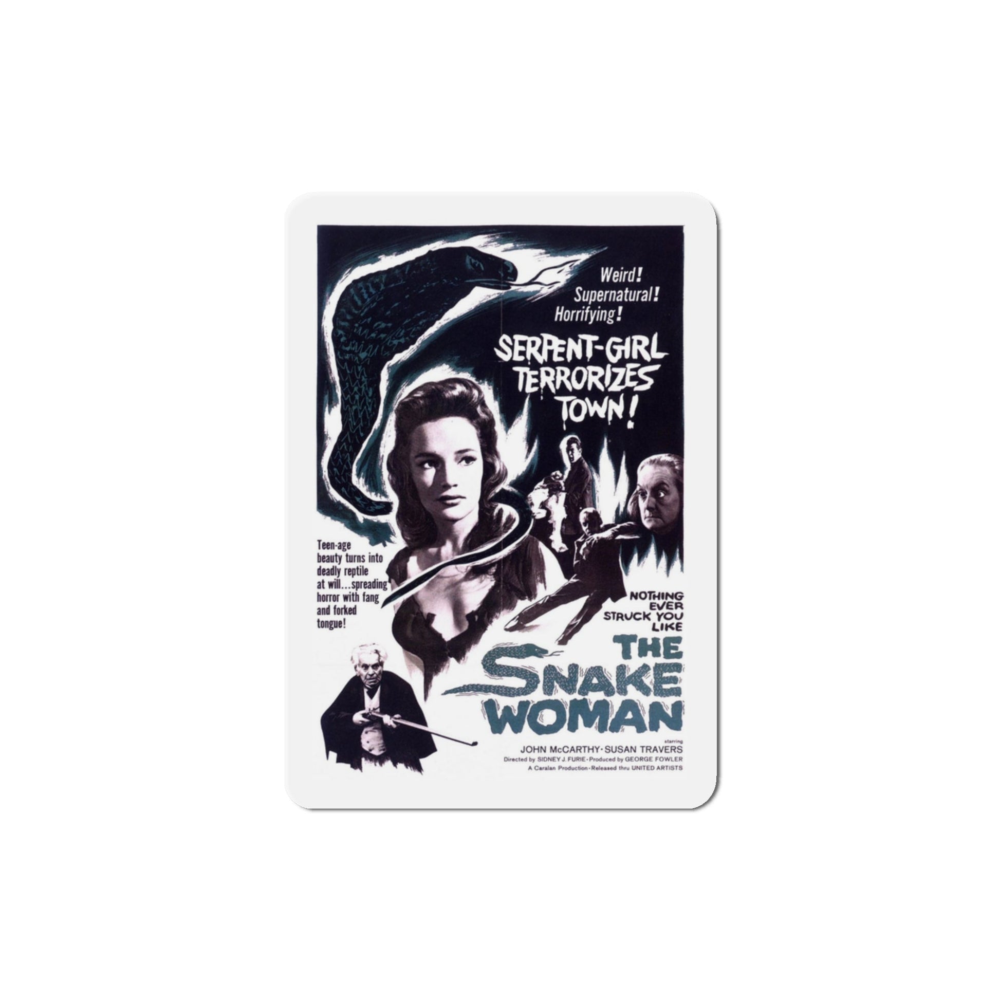 The Snake Woman 1961 Movie Poster Die-Cut Magnet-3 Inch-The Sticker Space