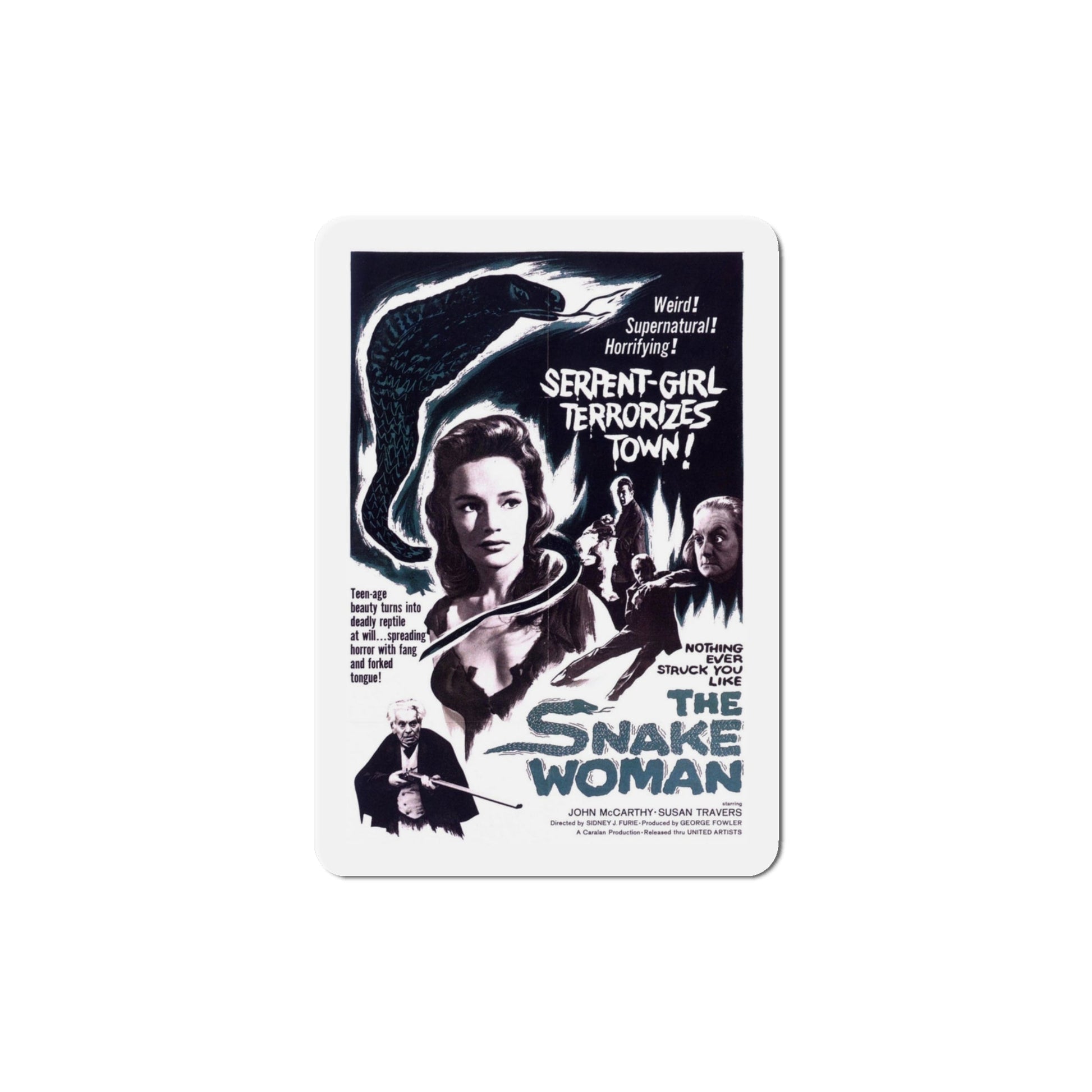 The Snake Woman 1961 Movie Poster Die-Cut Magnet-4 Inch-The Sticker Space