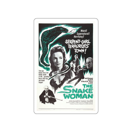 THE SNAKE WOMAN 1961 Movie Poster STICKER Vinyl Die-Cut Decal-White-The Sticker Space