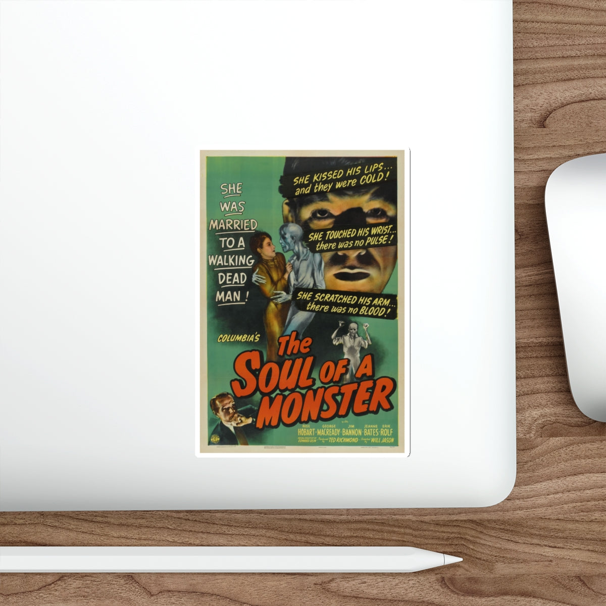 THE SOUL OF A MONSTER 1944 Movie Poster STICKER Vinyl Die-Cut Decal-The Sticker Space