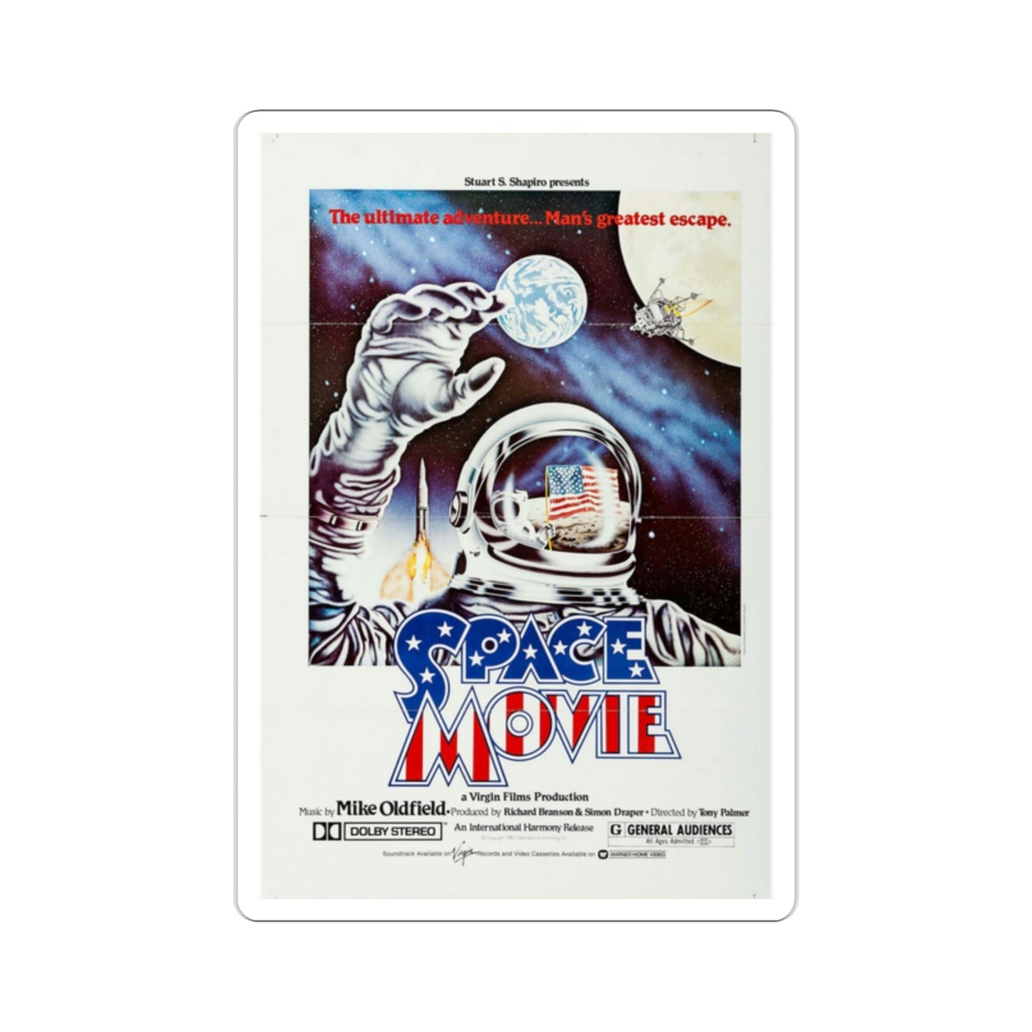 The Space Movie 1980 Movie Poster STICKER Vinyl Die-Cut Decal-2 Inch-The Sticker Space