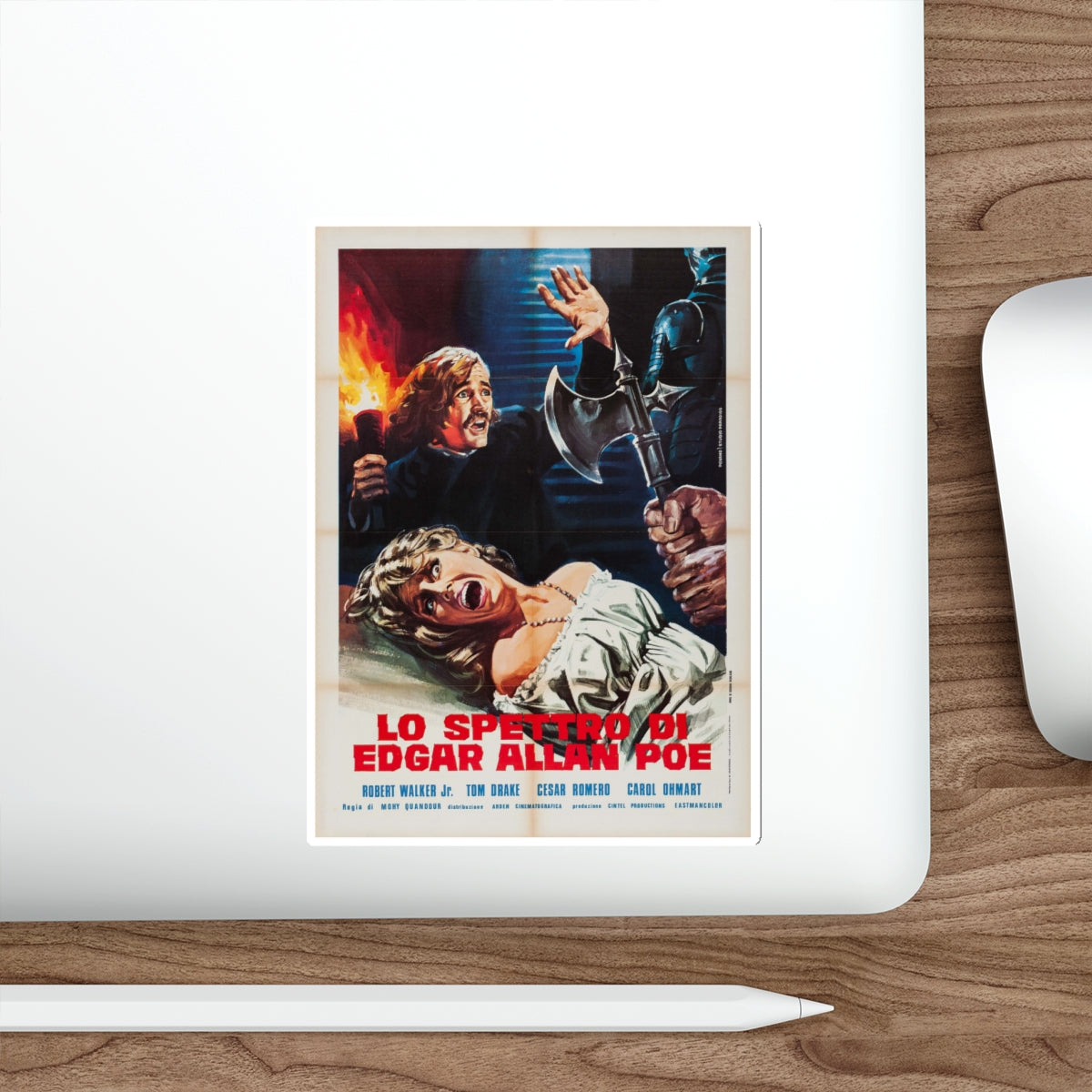 THE SPECTRE OF EDGAR ALLAN POE (ITALIAN) 1974 Movie Poster STICKER Vinyl Die-Cut Decal-The Sticker Space