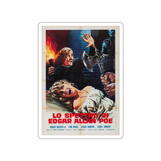 THE SPECTRE OF EDGAR ALLAN POE (ITALIAN) 1974 Movie Poster STICKER Vinyl Die-Cut Decal-White-The Sticker Space