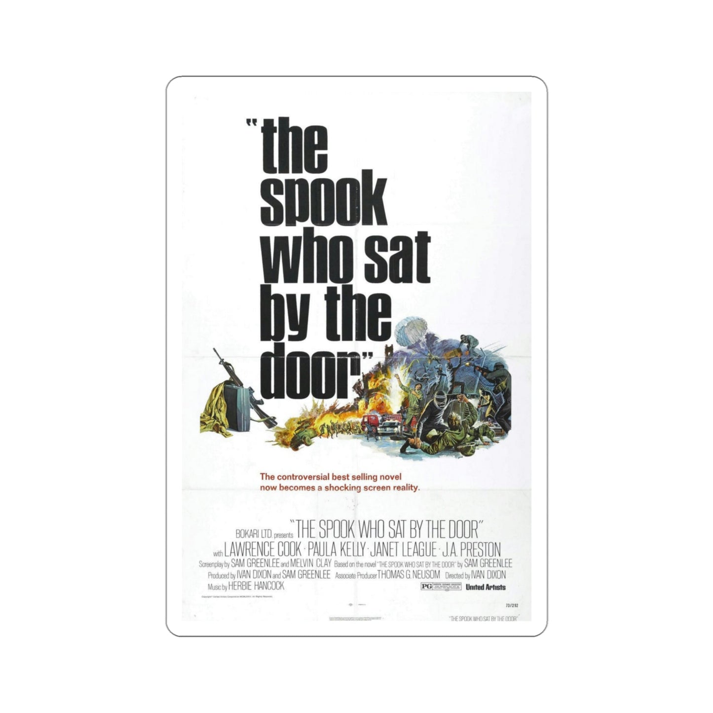 The Spook Who Sat by the Door 1973 Movie Poster STICKER Vinyl Die-Cut Decal-4 Inch-The Sticker Space