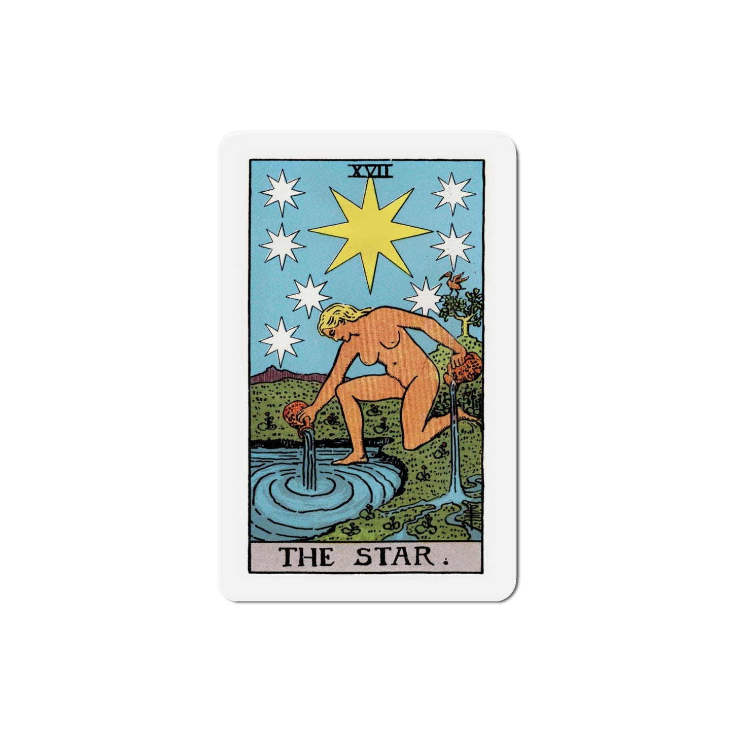 The Star (Tarot Card) Die-Cut Magnet-4 Inch-The Sticker Space