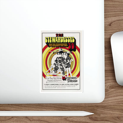 THE STEWARDESSES (IN 3-D) 1969 Movie Poster STICKER Vinyl Die-Cut Decal-The Sticker Space
