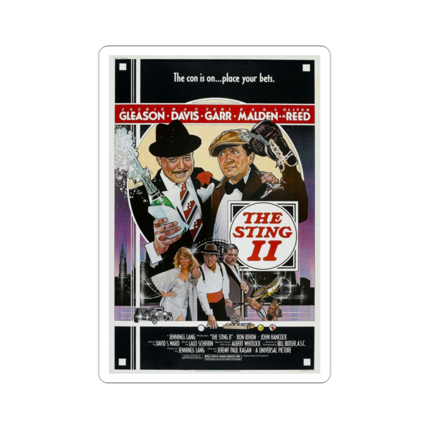 The Sting II 1983 Movie Poster STICKER Vinyl Die-Cut Decal-2 Inch-The Sticker Space