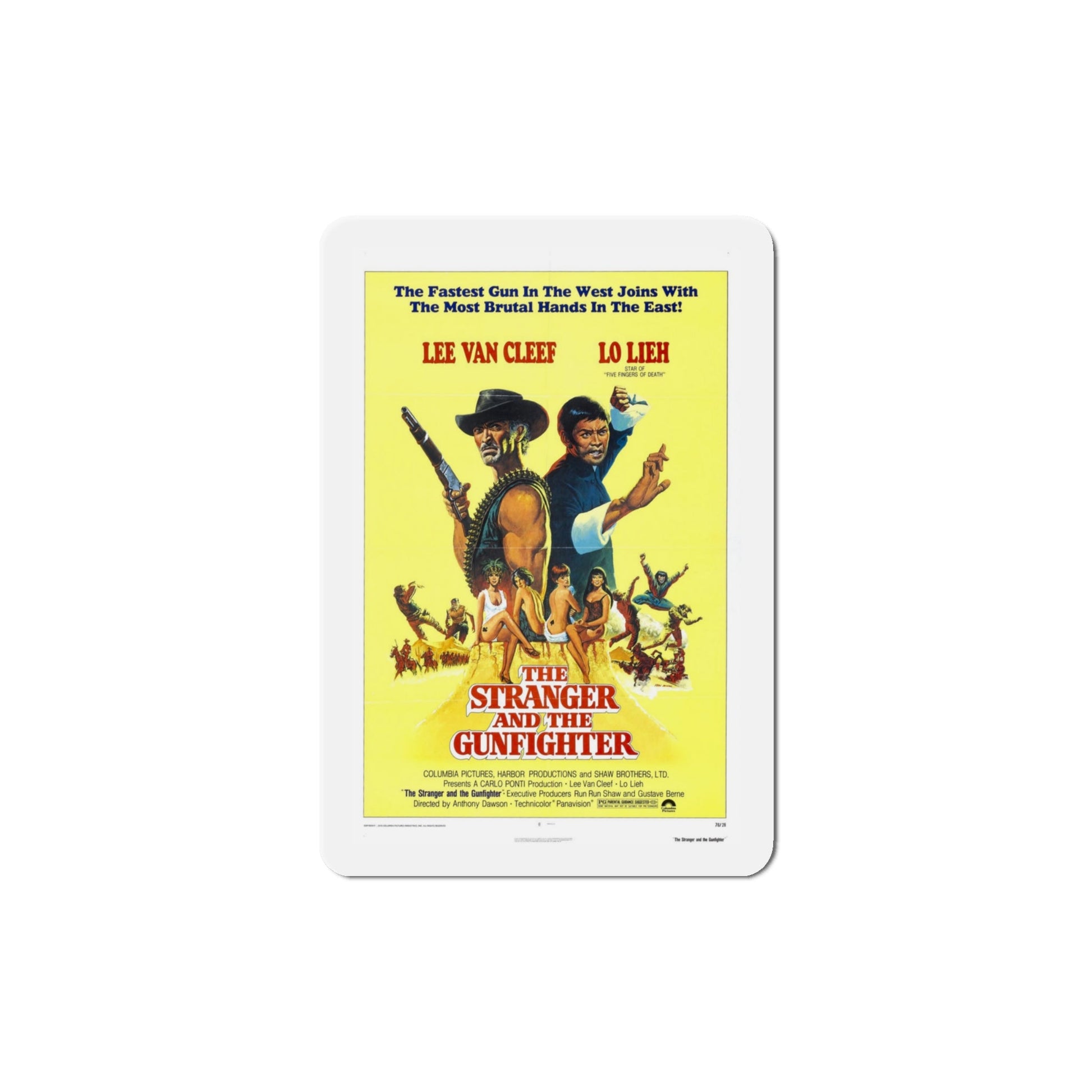 The Stranger and the Gunfighter 1976 Movie Poster Die-Cut Magnet-4" x 4"-The Sticker Space