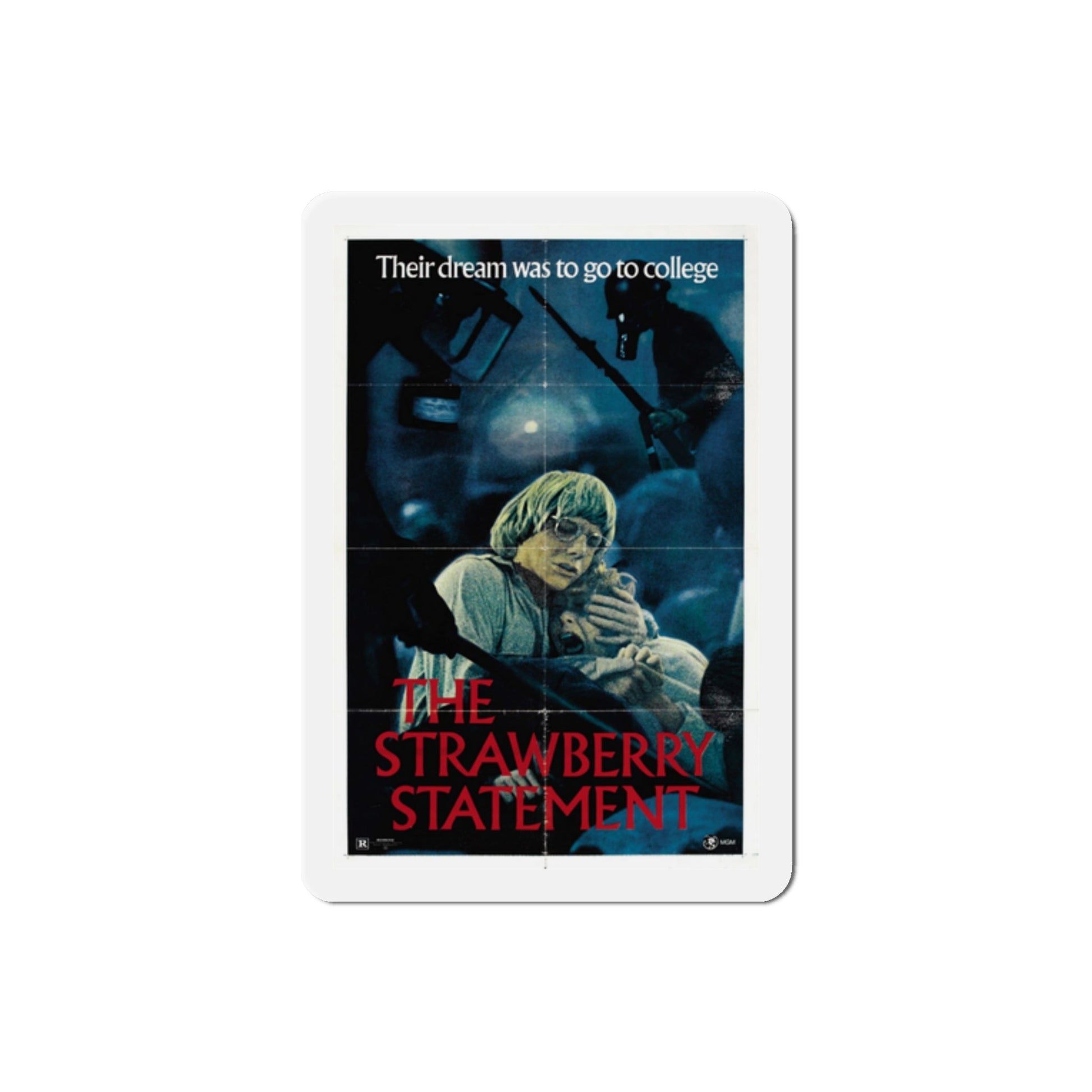 The Strawberry Statement 1970 Movie Poster Die-Cut Magnet-2" x 2"-The Sticker Space