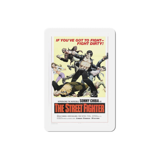 The Street Fighter 1974 Movie Poster Die-Cut Magnet-2" x 2"-The Sticker Space