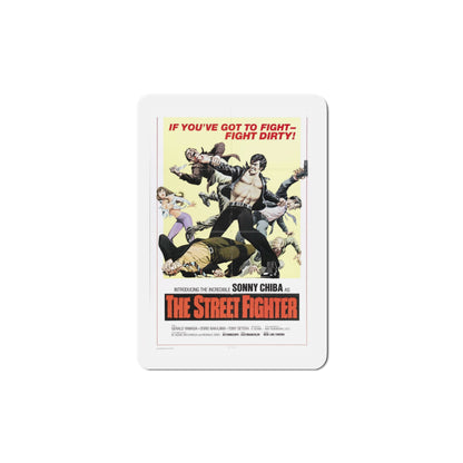 The Street Fighter 1974 Movie Poster Die-Cut Magnet-5" x 5"-The Sticker Space