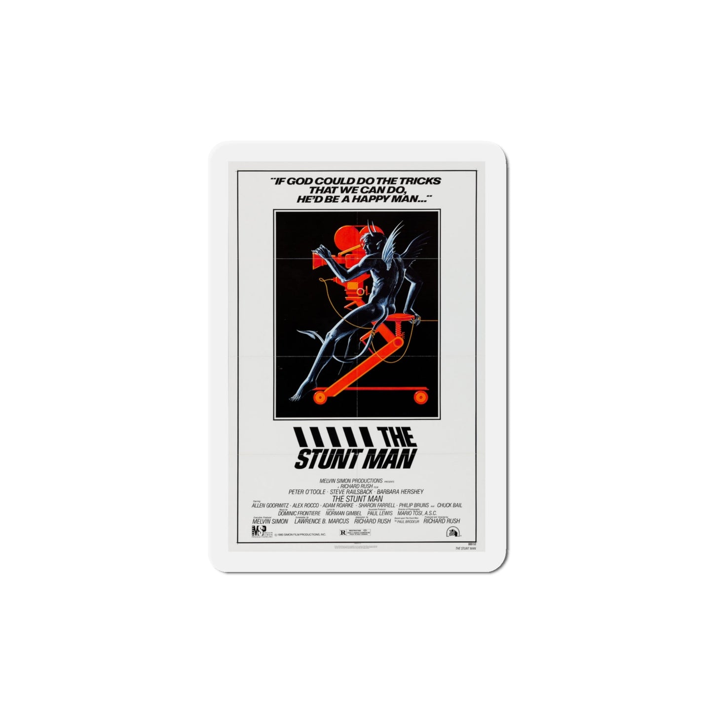 The Stunt Man 1980 Movie Poster Die-Cut Magnet-4" x 4"-The Sticker Space
