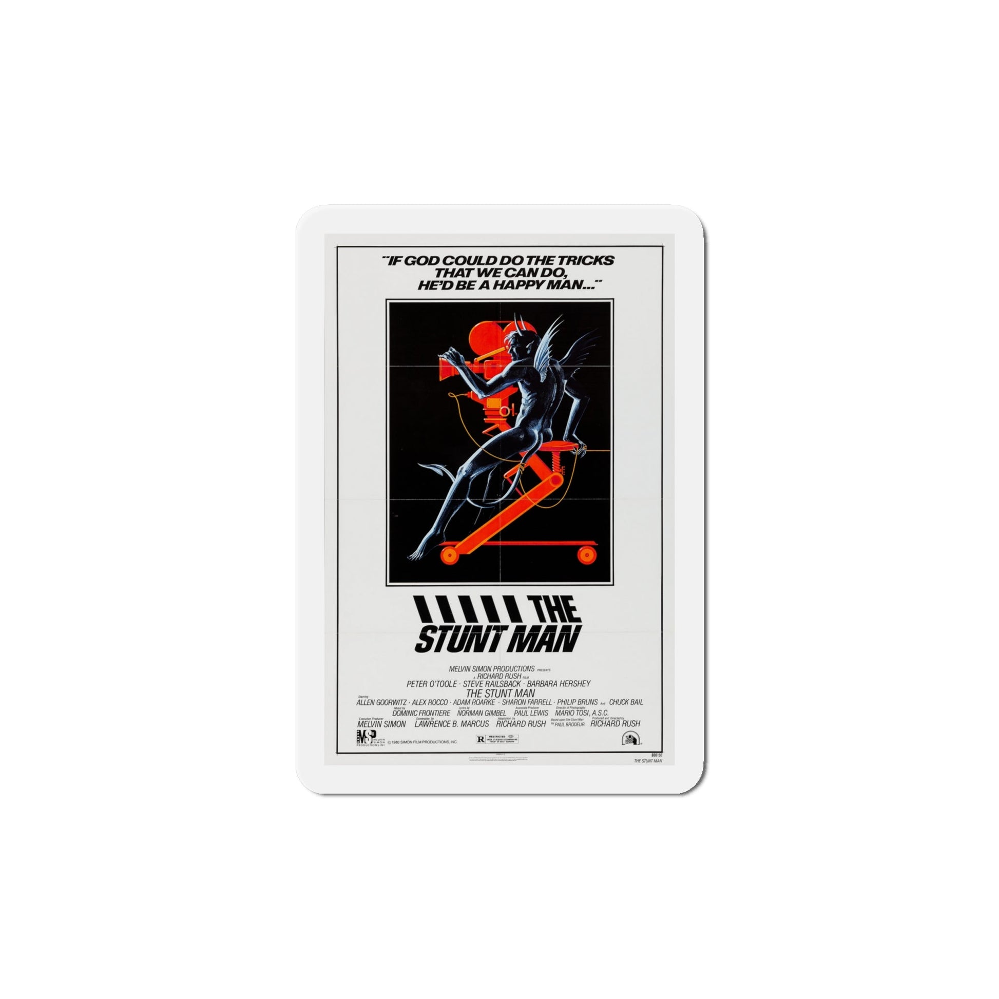 The Stunt Man 1980 Movie Poster Die-Cut Magnet-6 × 6"-The Sticker Space