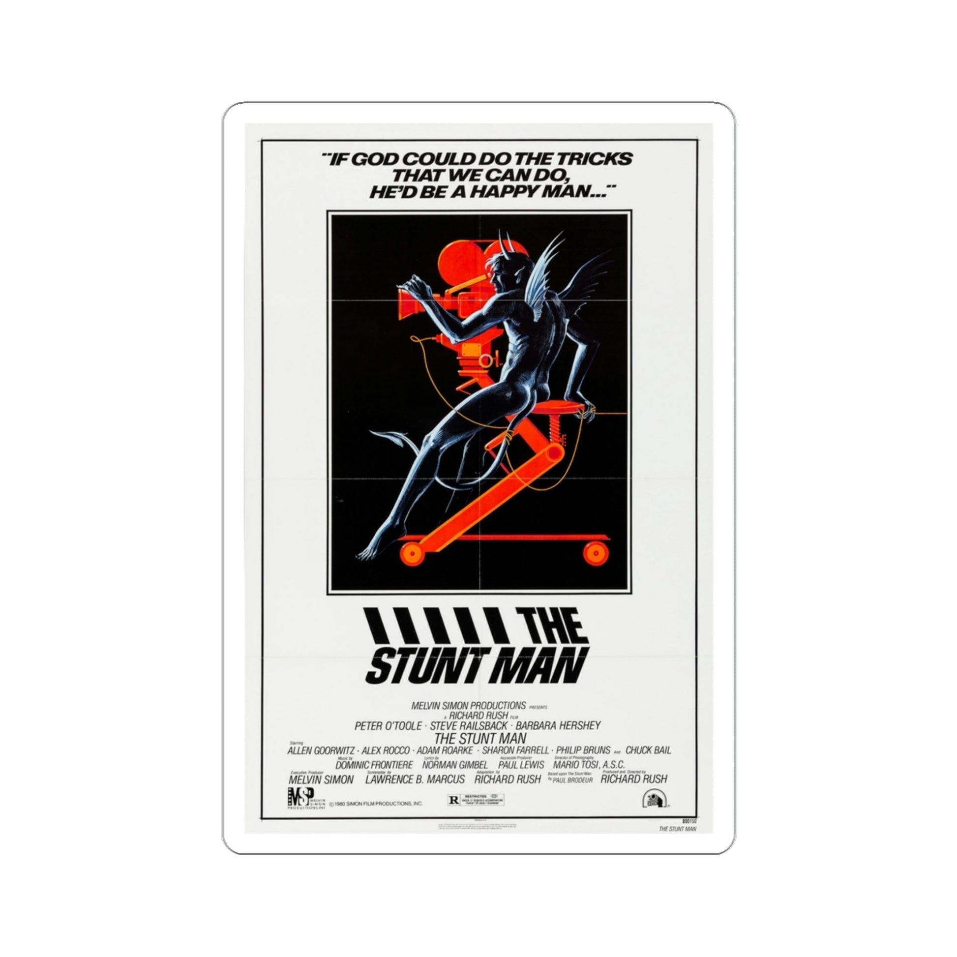 The Stunt Man 1980 Movie Poster STICKER Vinyl Die-Cut Decal-3 Inch-The Sticker Space