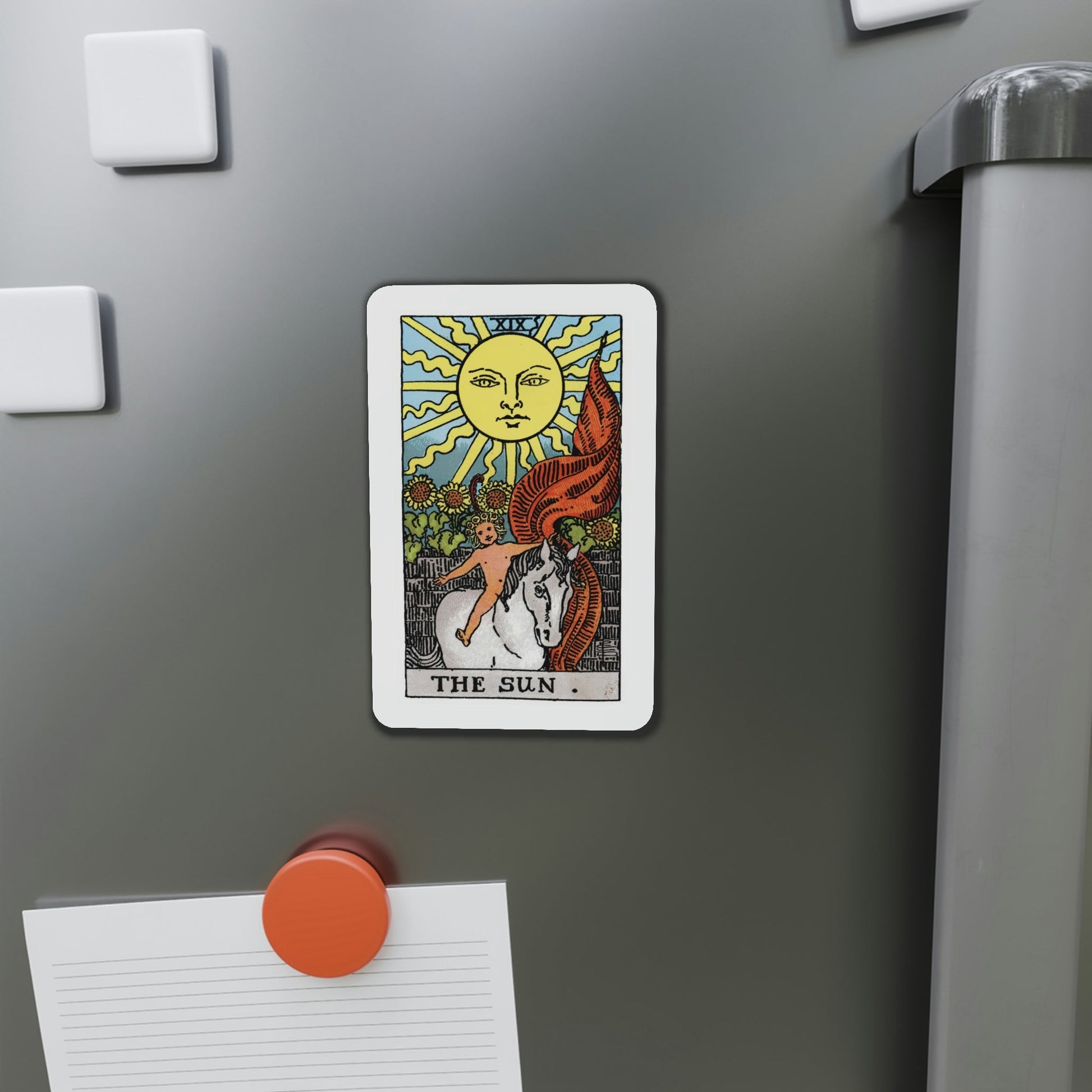 The Sun (Tarot Card) Die-Cut Magnet-The Sticker Space