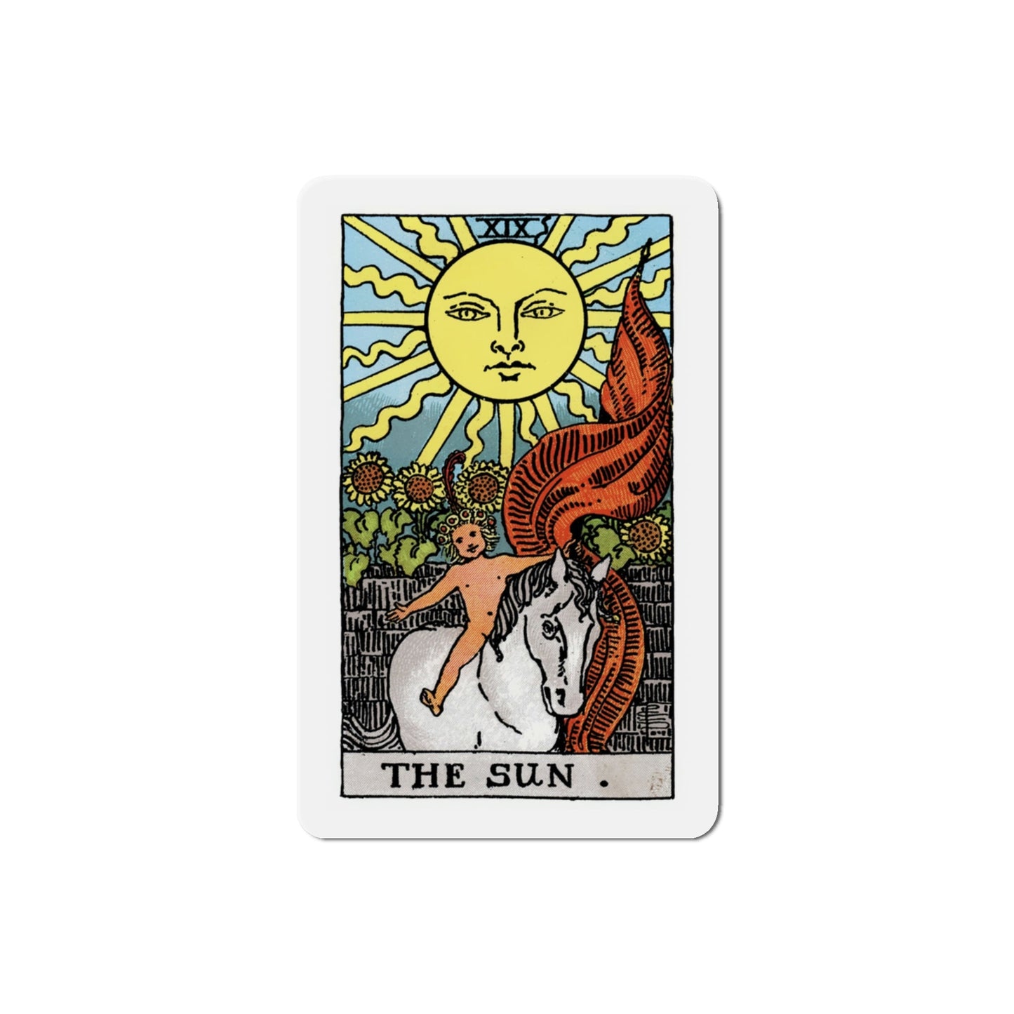 The Sun (Tarot Card) Die-Cut Magnet-3 Inch-The Sticker Space
