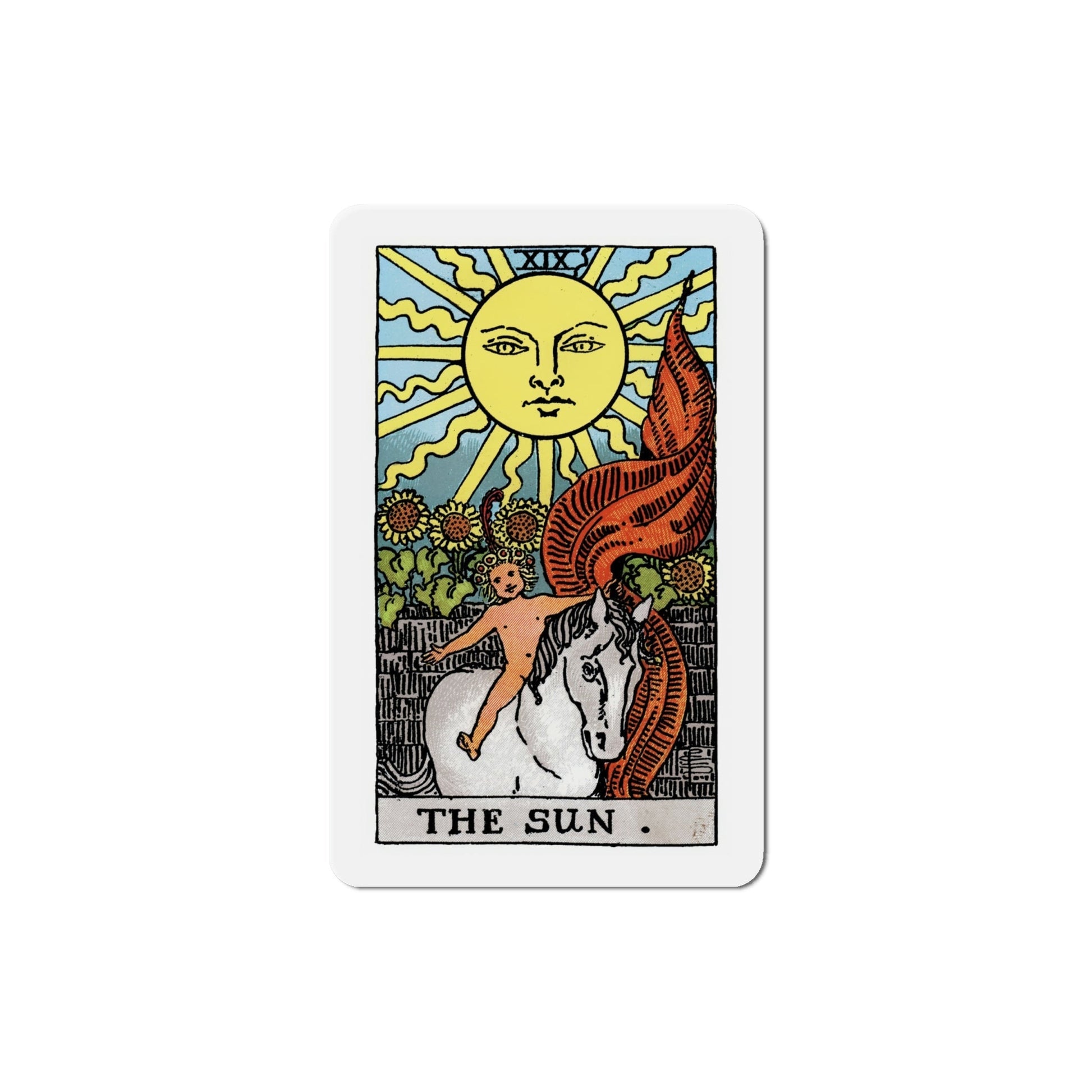 The Sun (Tarot Card) Die-Cut Magnet-6 Inch-The Sticker Space