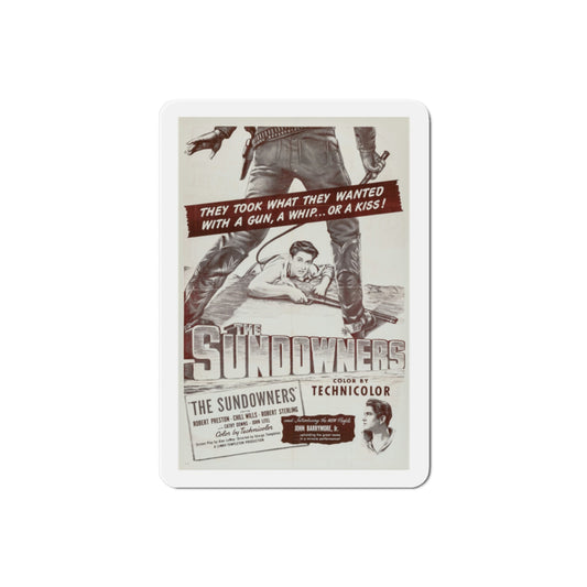 The Sundowners 1950 Movie Poster Die-Cut Magnet-2 Inch-The Sticker Space