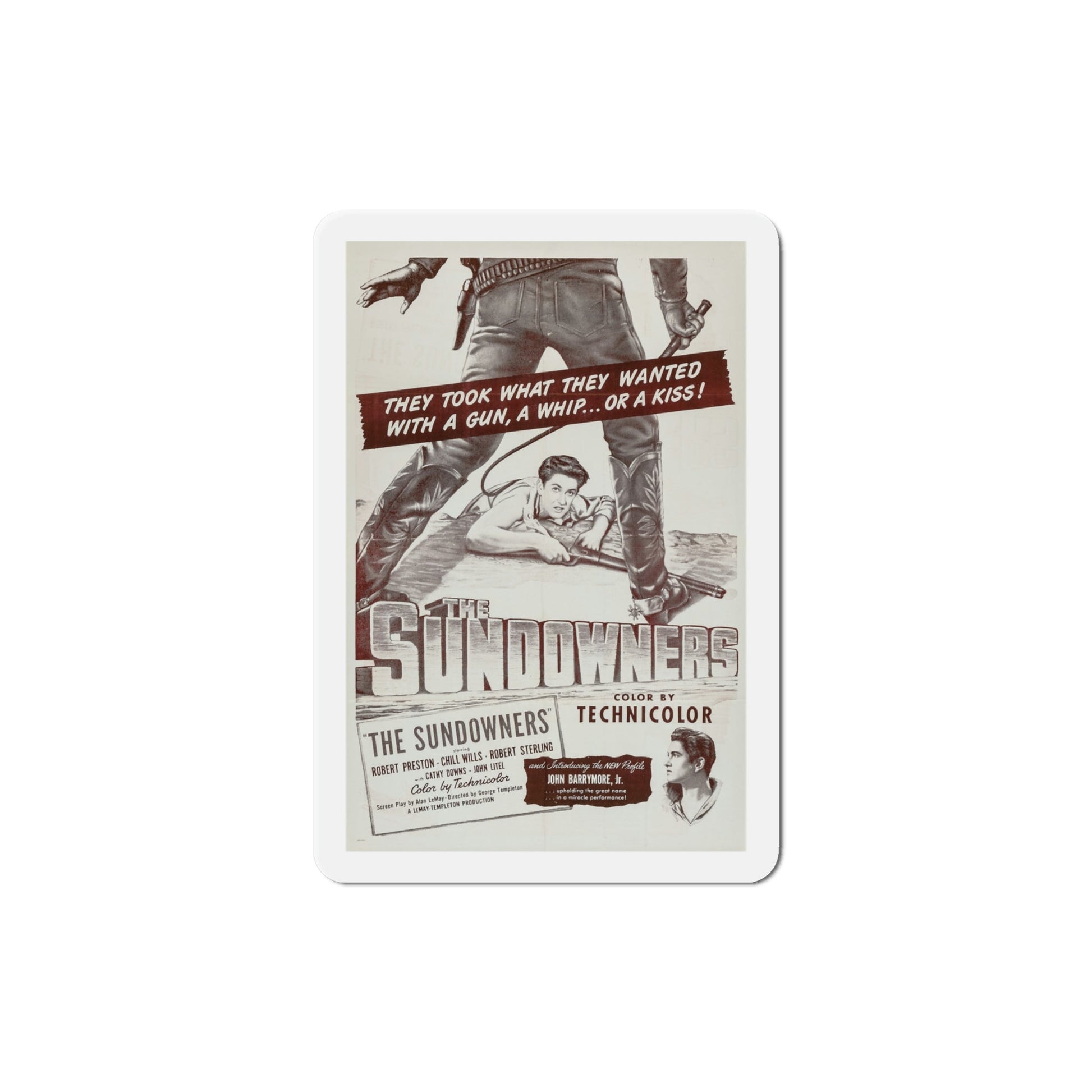 The Sundowners 1950 Movie Poster Die-Cut Magnet-4 Inch-The Sticker Space
