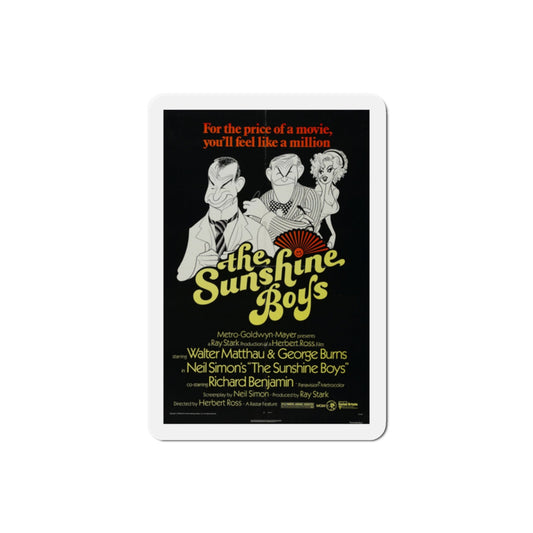 The Sunshine Boys 1975 Movie Poster Die-Cut Magnet-2" x 2"-The Sticker Space