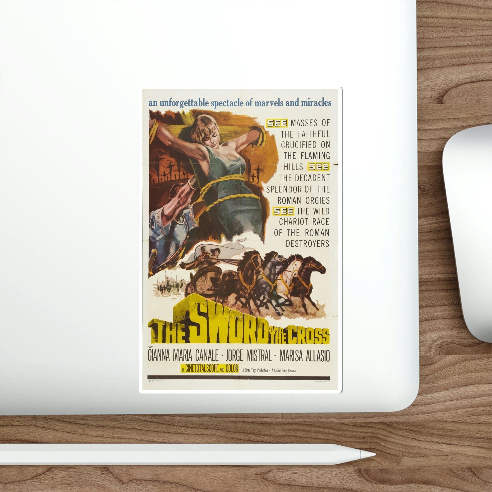 The Sword and the Cross 1956 Movie Poster STICKER Vinyl Die-Cut Decal-The Sticker Space