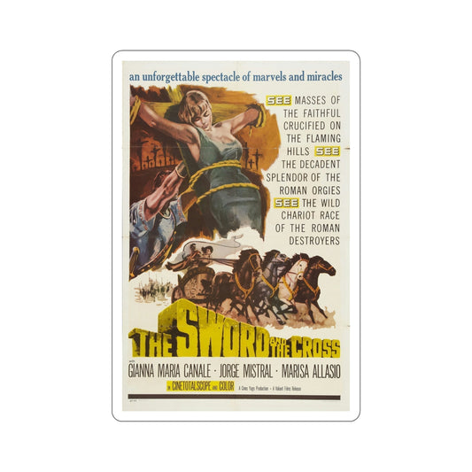 The Sword and the Cross 1956 Movie Poster STICKER Vinyl Die-Cut Decal-6 Inch-The Sticker Space