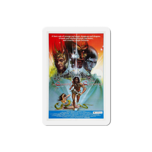 The Sword and the Sorcerer 1982 Movie Poster Die-Cut Magnet-2" x 2"-The Sticker Space
