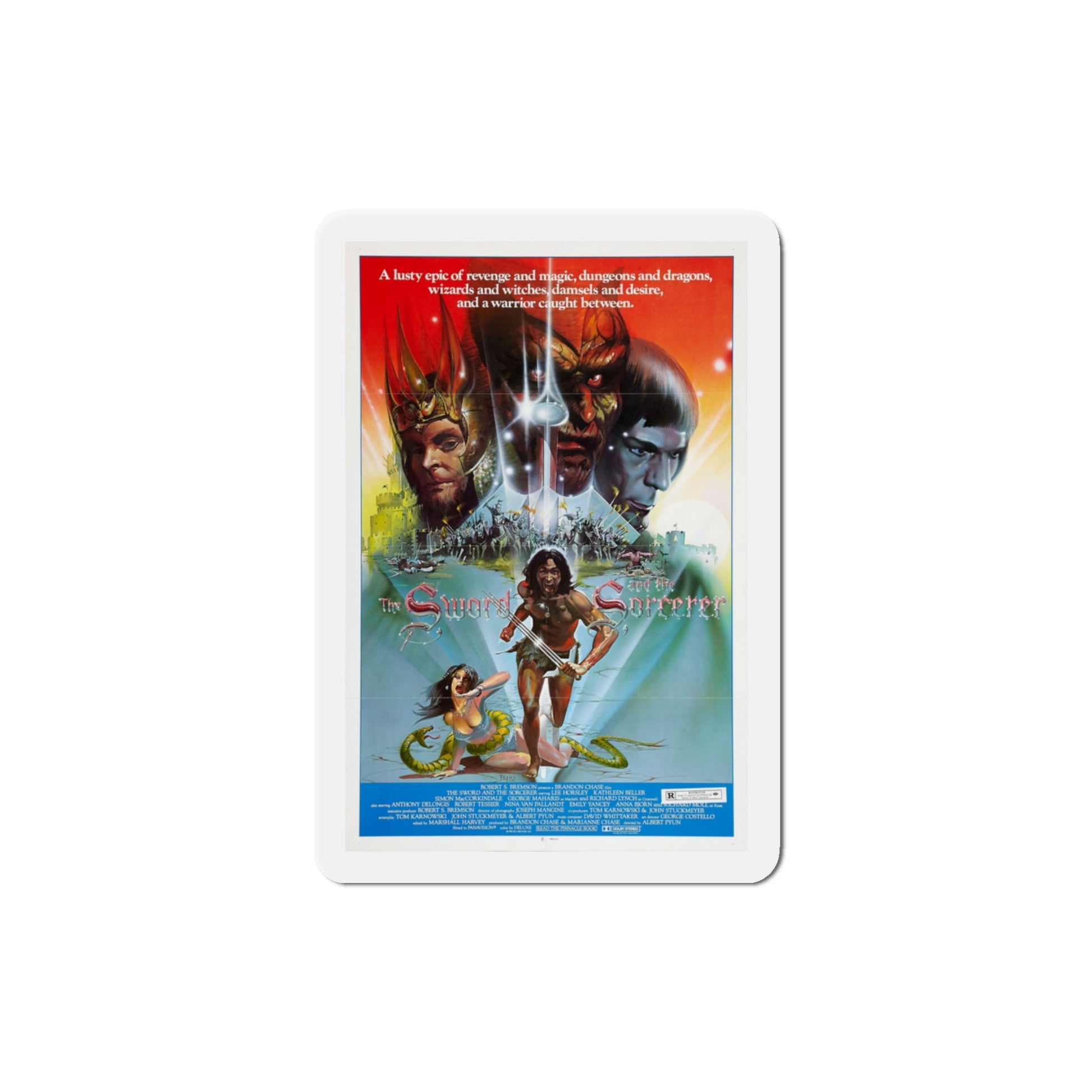 The Sword and the Sorcerer 1982 Movie Poster Die-Cut Magnet-3" x 3"-The Sticker Space