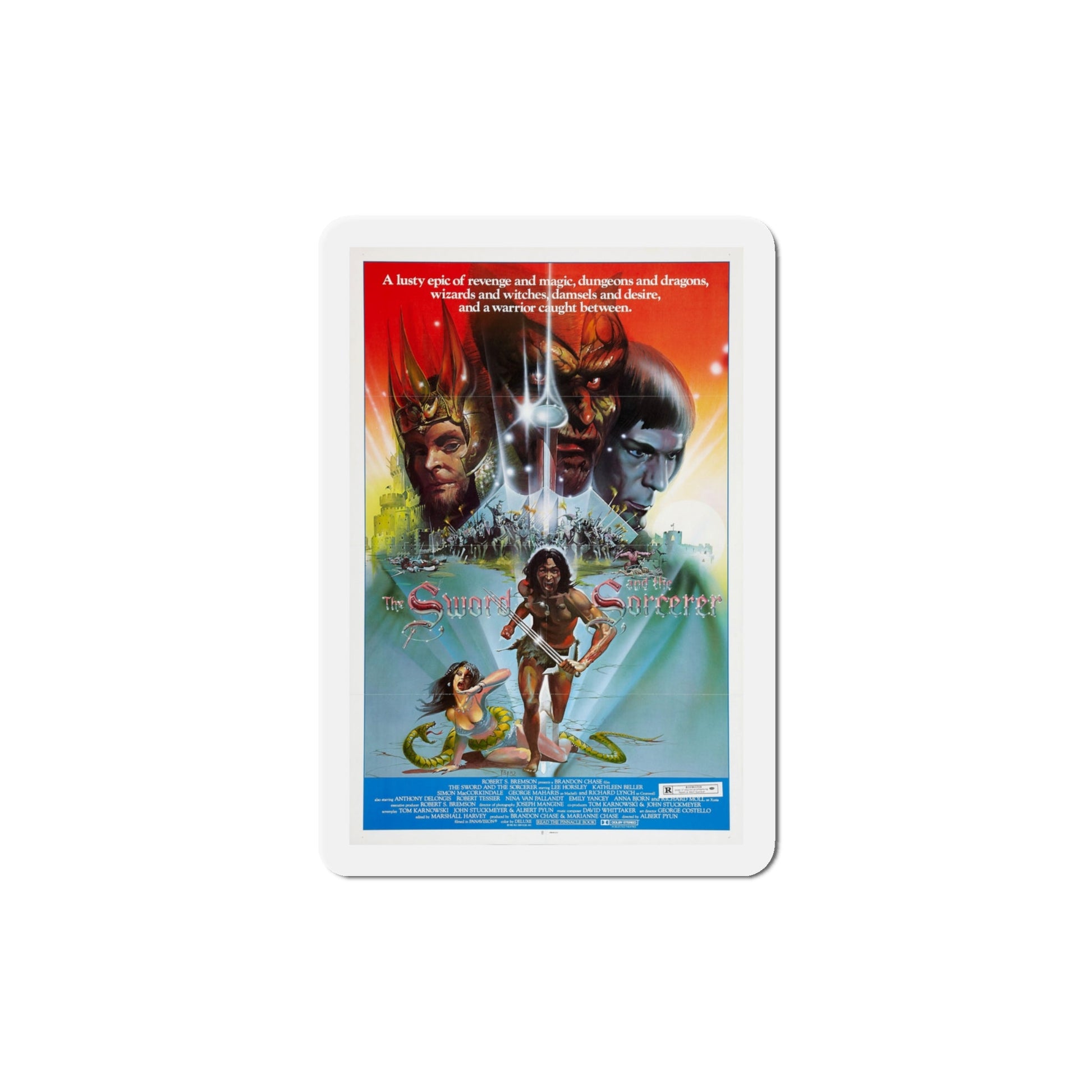 The Sword and the Sorcerer 1982 Movie Poster Die-Cut Magnet-4" x 4"-The Sticker Space